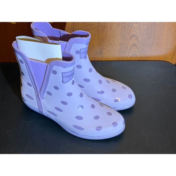 LONDON FOG Womens Piccadilly Rain Boot Lilac 7 M US - Picture 6 of 7